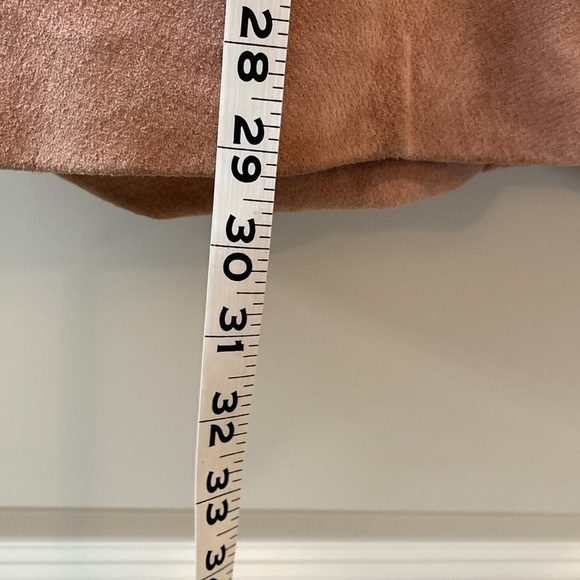 VTG Leather coat Jacket blazer Womens XL Pink  Suede Patch pockets Barn jacket - Picture 9 of 10